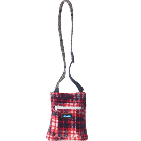 Last 1! NEW Kavu Plaid Crossbody In Americana - Picture 1 of 8